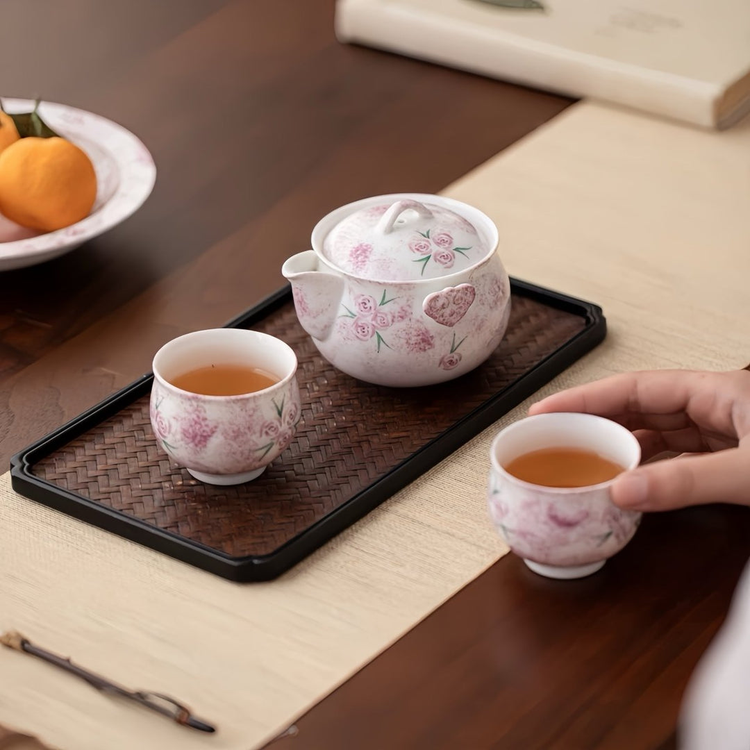 Rose Blossom Travel Tea Set - Tea and Whisk