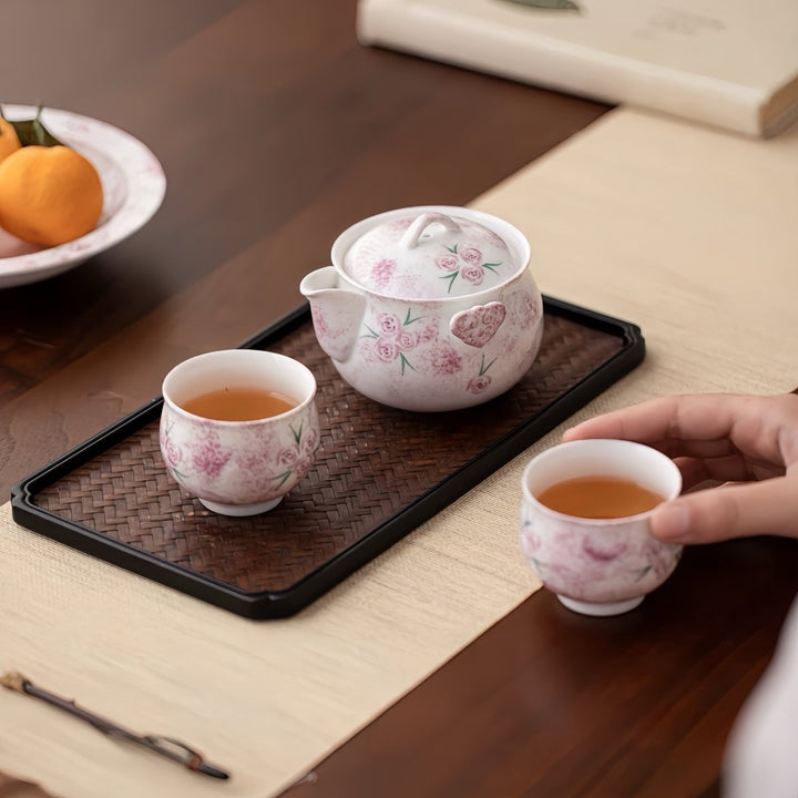 Rose Blossom Travel Tea Set - Tea and Whisk