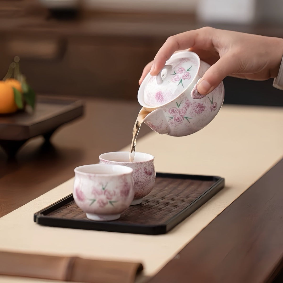 Rose Blossom Travel Tea Set - Tea and Whisk