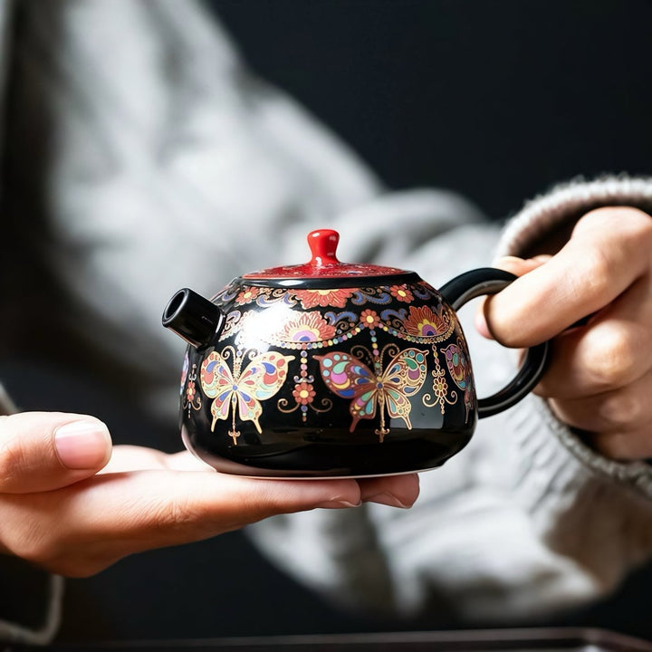 Royal Black Teapot Set of 2 - Tea and Whisk