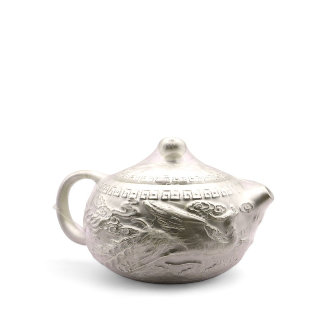 Royal Heritage Dragon Trio Silver Tea Set - Tea and Whisk