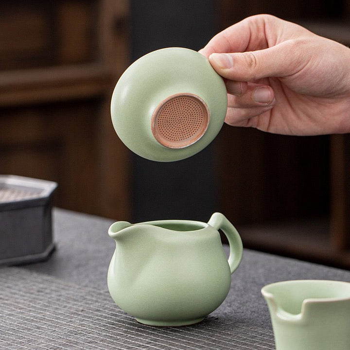 Ru Kiln Ceremonial Gongfu Tea Set - Tea and Whisk