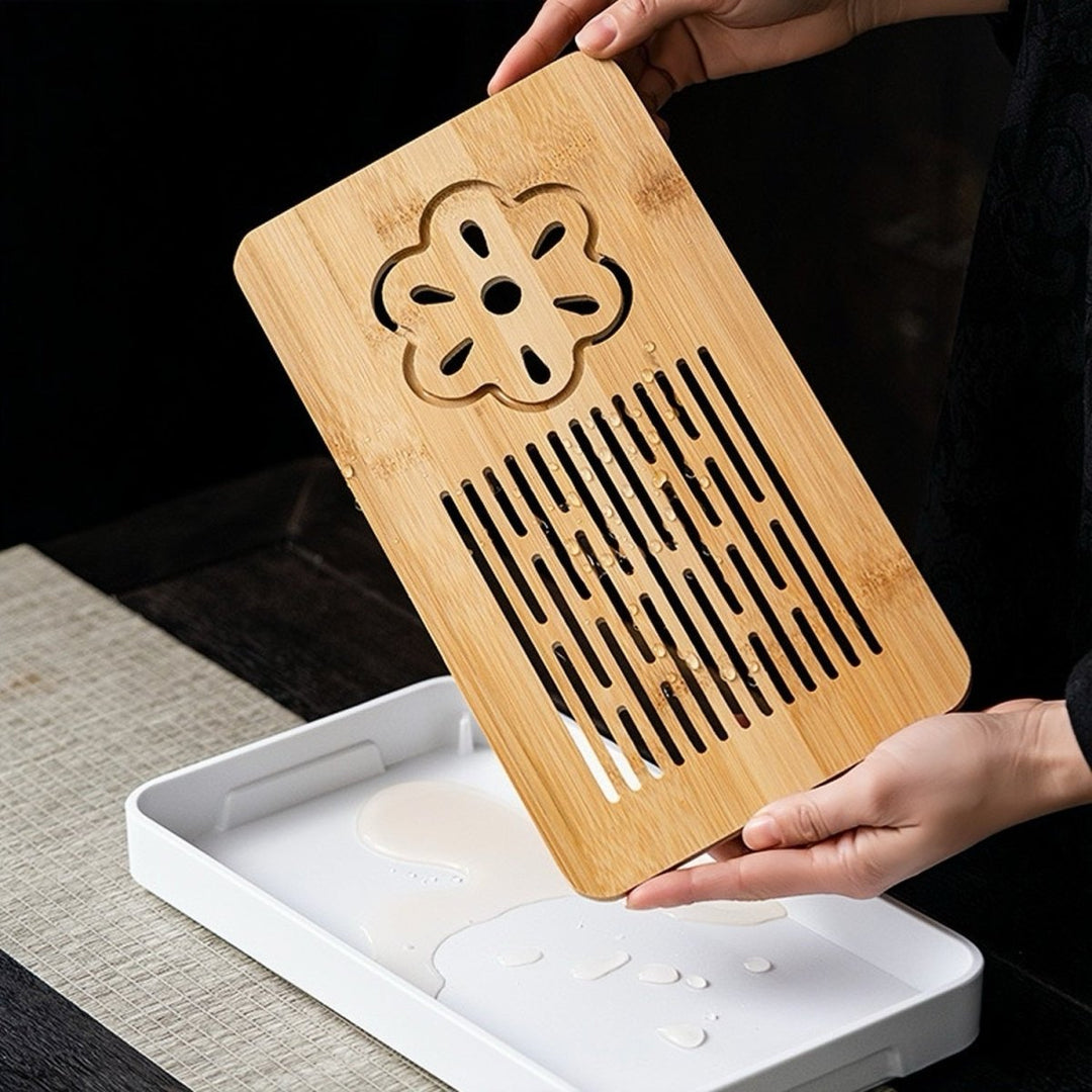 Ru Kiln Hand - painted Complete Ceremonial Gongfu Travel Tea Set - Tea and Whisk