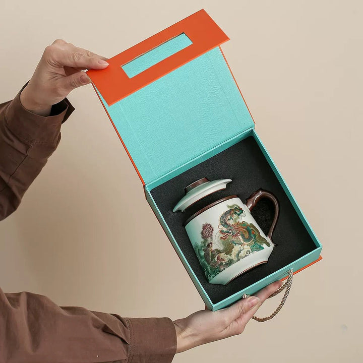 Ru Kiln Office Travel Tea Mug with Infuser - Tea and Whisk