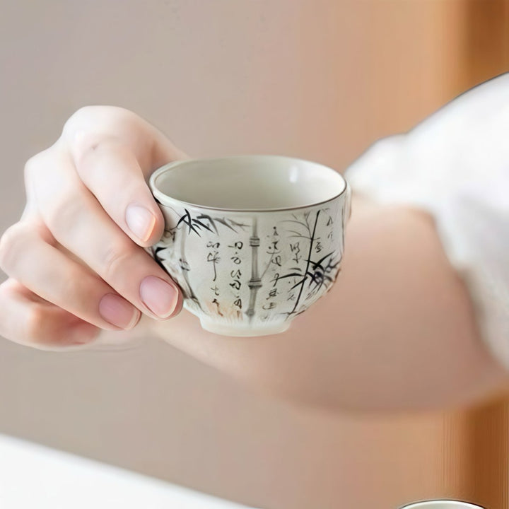 Ru Kiln Porcelain Premium Daily Gaiwan Collection - Tea and Whisk