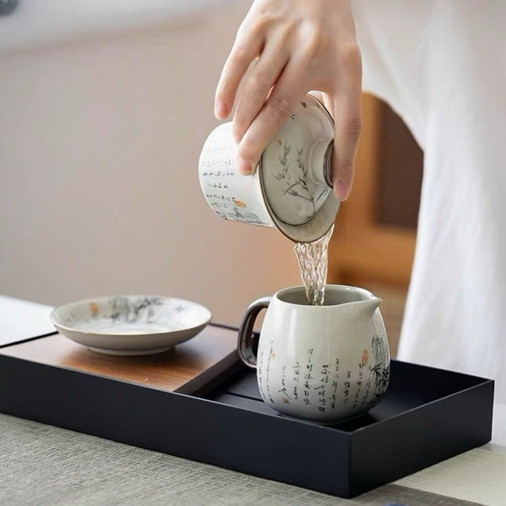 Ru Kiln Porcelain Premium Daily Gaiwan Collection - Tea and Whisk