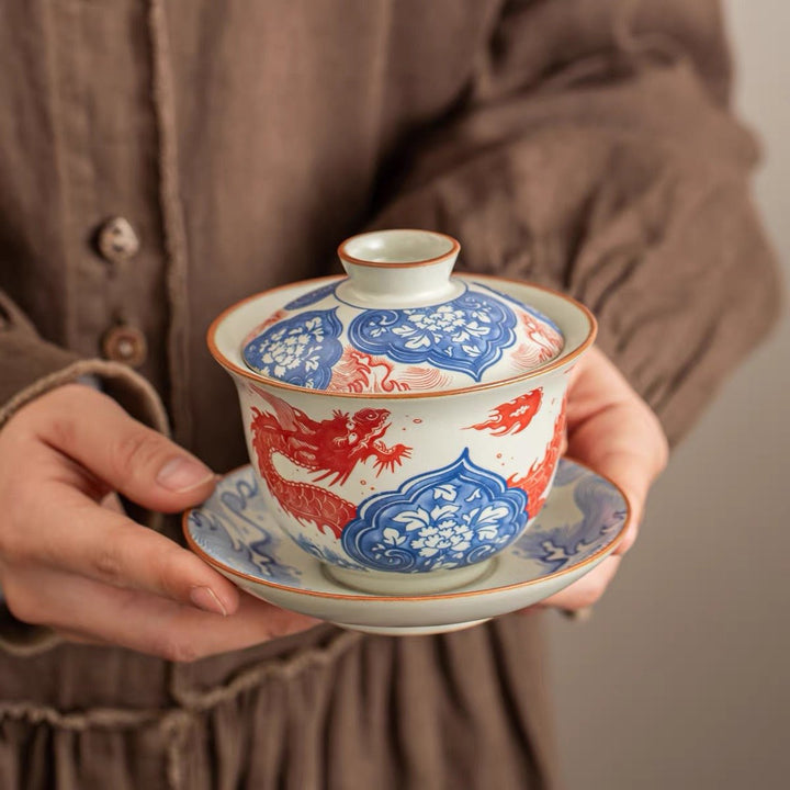 Ru Kiln Porcelain Premium Daily Gaiwan Collection - Tea and Whisk