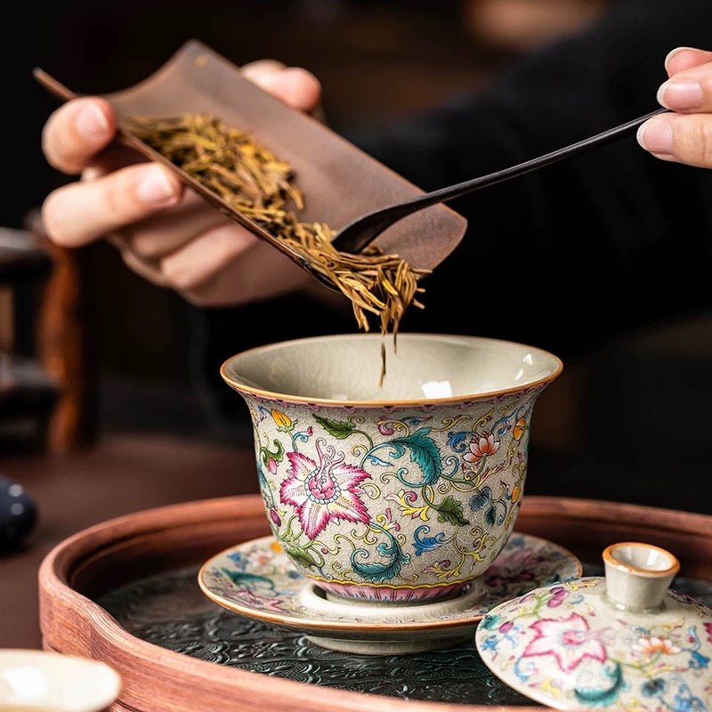 Ru Kiln Premium Porcelain Gaiwan Collection - Tea and Whisk