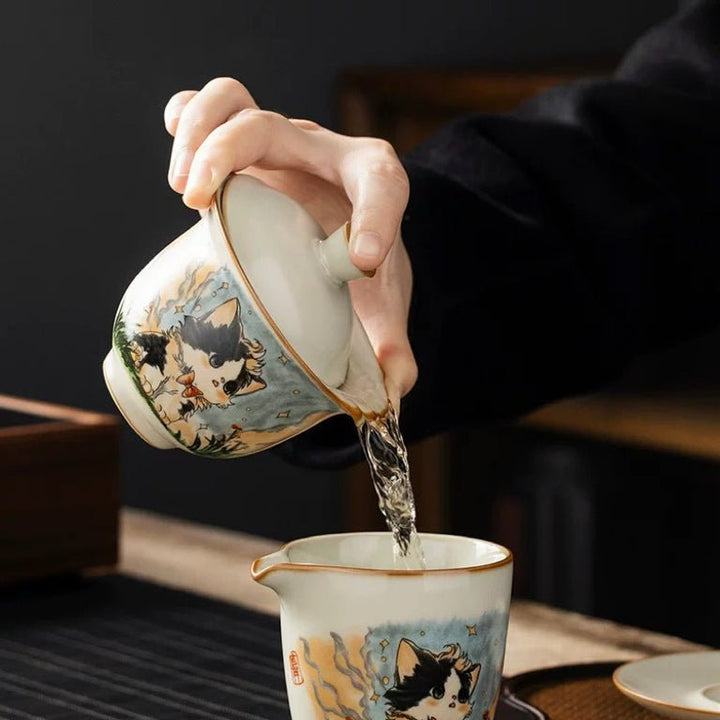 Ru Kiln Premium Porcelain Gaiwan Collection - Tea and Whisk