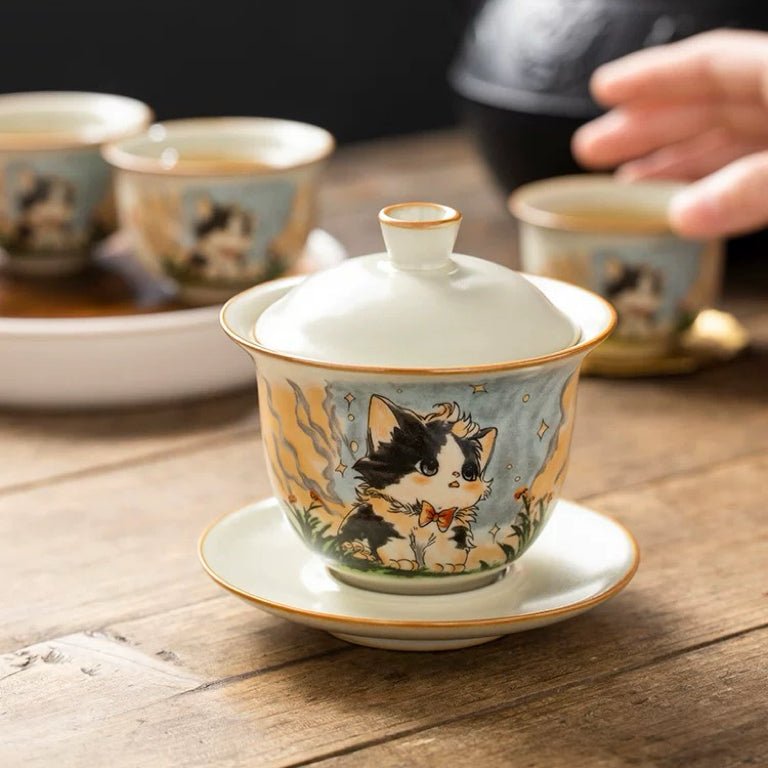 Ru Kiln Premium Porcelain Gaiwan Collection - Tea and Whisk