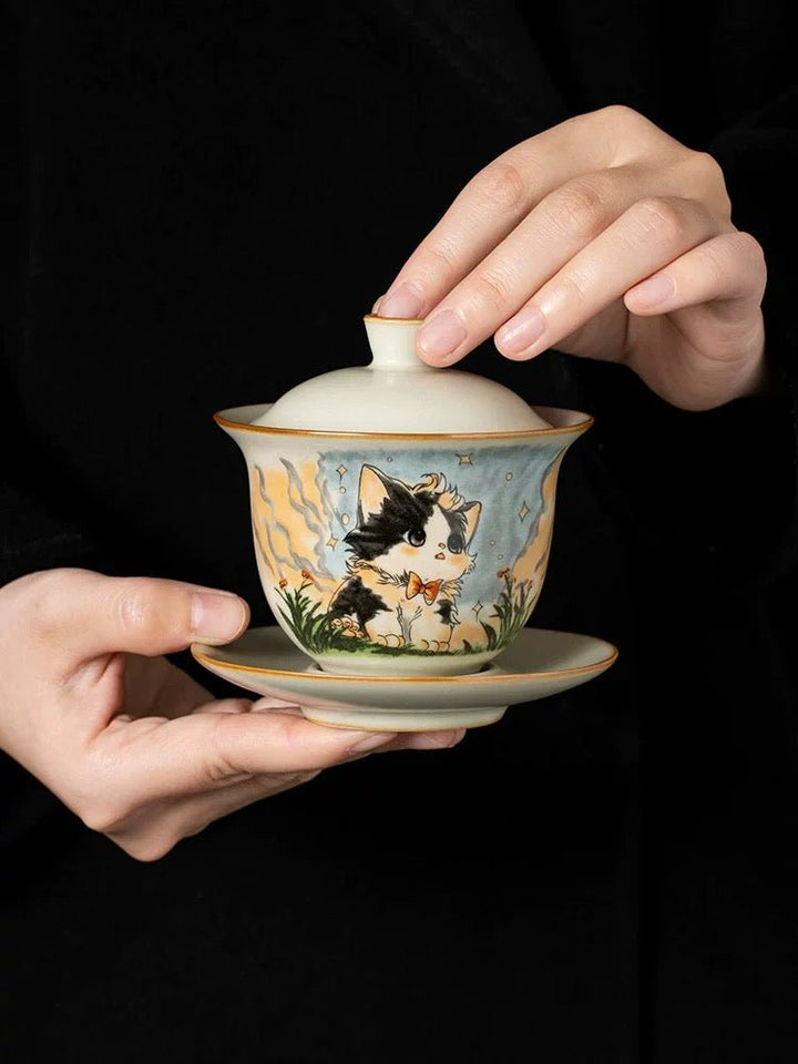 Ru Kiln Premium Porcelain Gaiwan Collection - Tea and Whisk