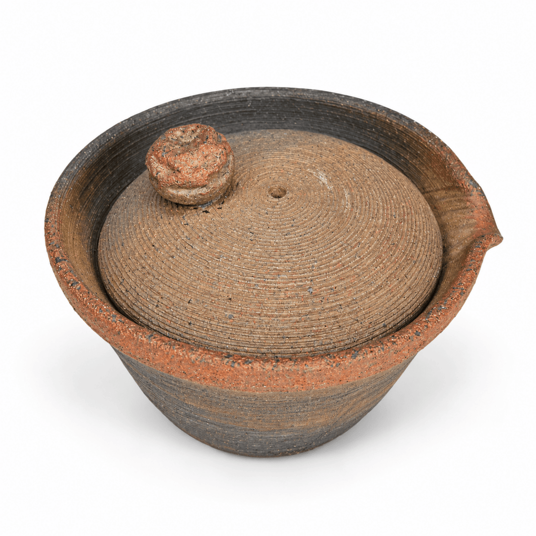 Rustic Ash - Japanese Handmade Shigaraki-yaki Hohin Teapot 155ml - Tea and Whisk