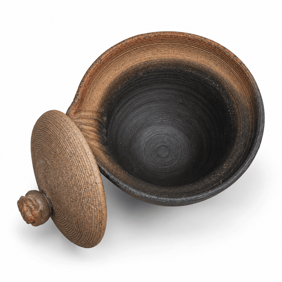 Rustic Ash - Japanese Handmade Shigaraki-yaki Hohin Teapot 155ml - Tea and Whisk