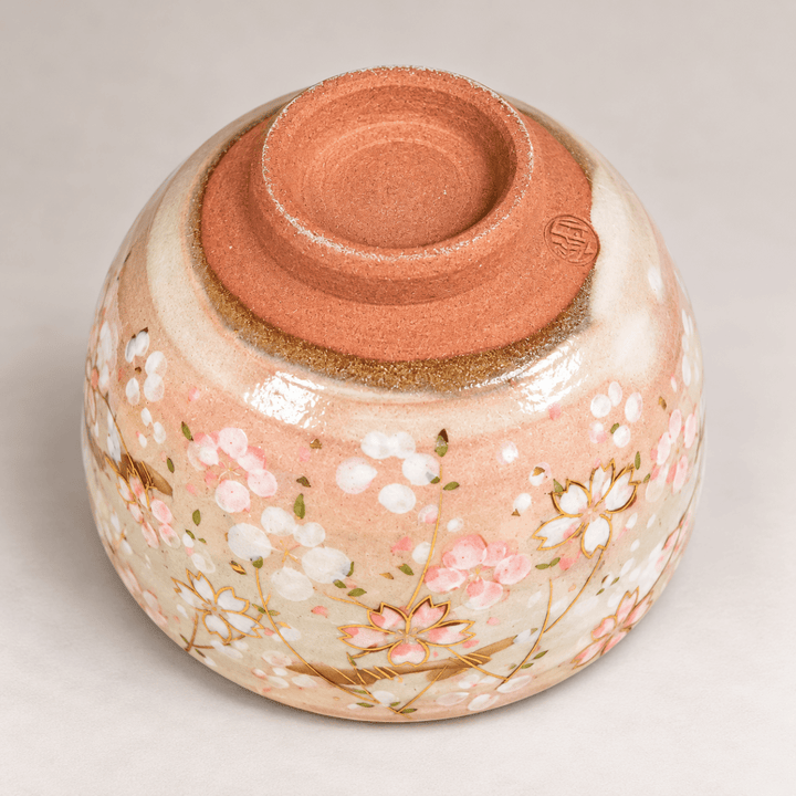 "Sakura" Kyoyaki Handcrafted Matcha Bowl - Tea and Whisk