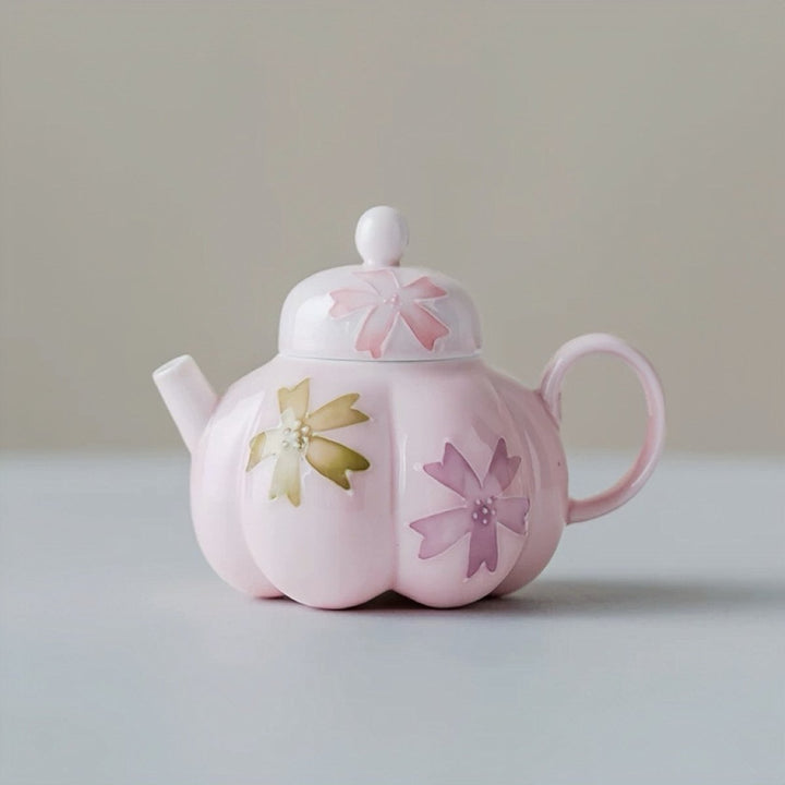 “Seasons in Bloom” Collection - Premium Porcelain Teapot - Tea and Whisk