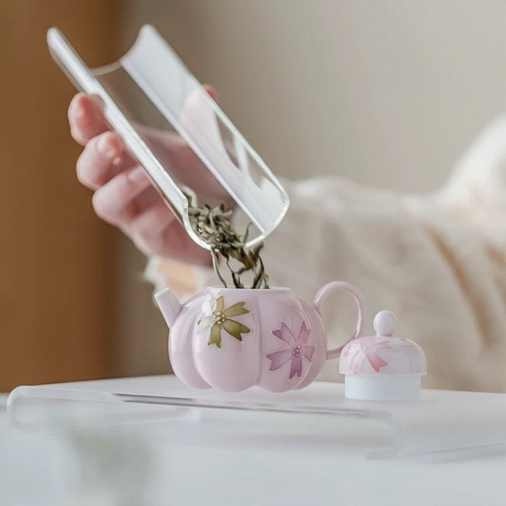“Seasons in Bloom” Collection - Premium Porcelain Teapot - Tea and Whisk
