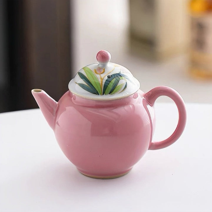 “Seasons in Bloom” Collection - Premium Porcelain Teapot - Tea and Whisk