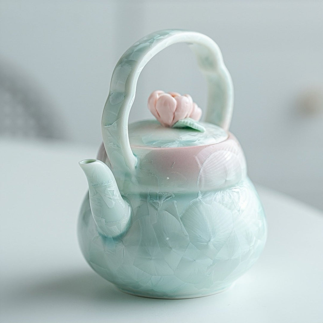 Seasons in Bloom -Premium Porcelain Daily Teapot - Tea and Whisk