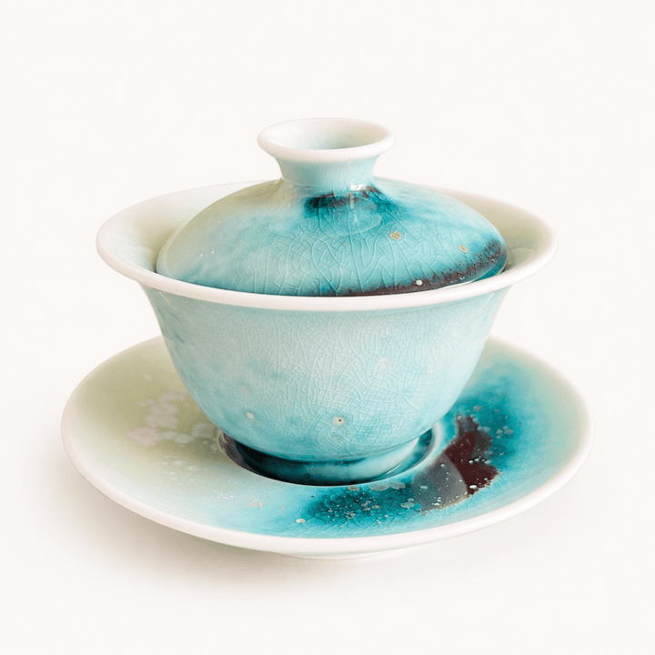 Shallow Reef -Jingdezhen Handmade Ocean-glazed Gaiwan - Tea and Whisk
