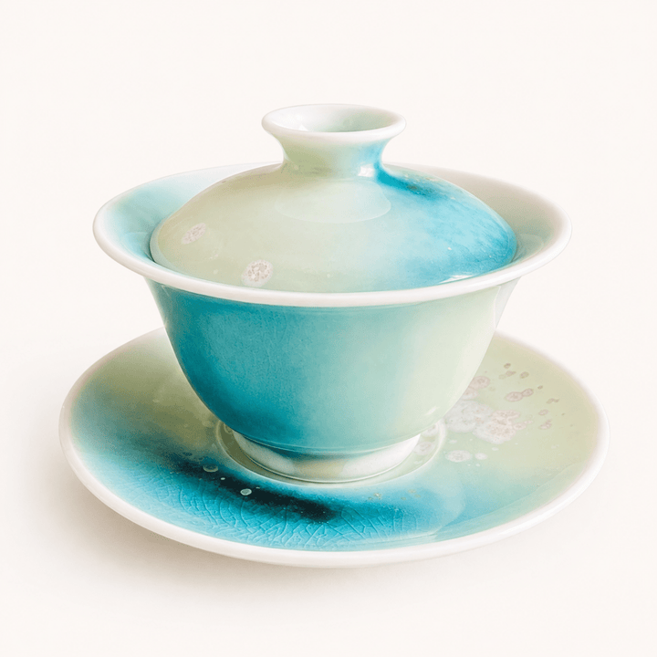 Shallow Reef -Jingdezhen Handmade Ocean-glazed Gaiwan - Tea and Whisk