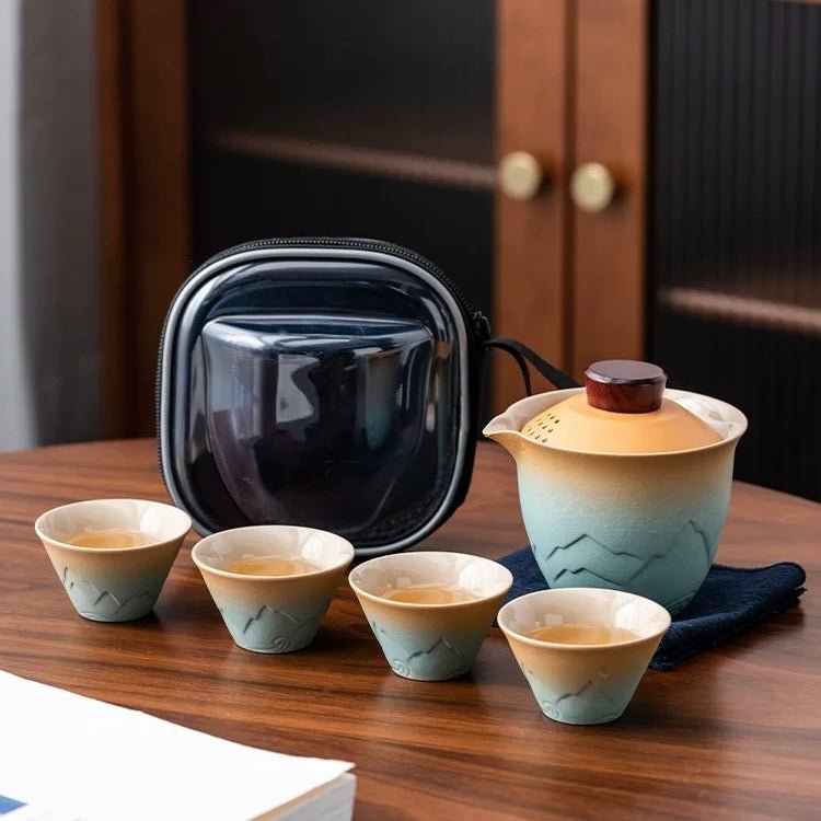 Shanhe Horizon Gongfu Travel Tea Set - Tea and Whisk