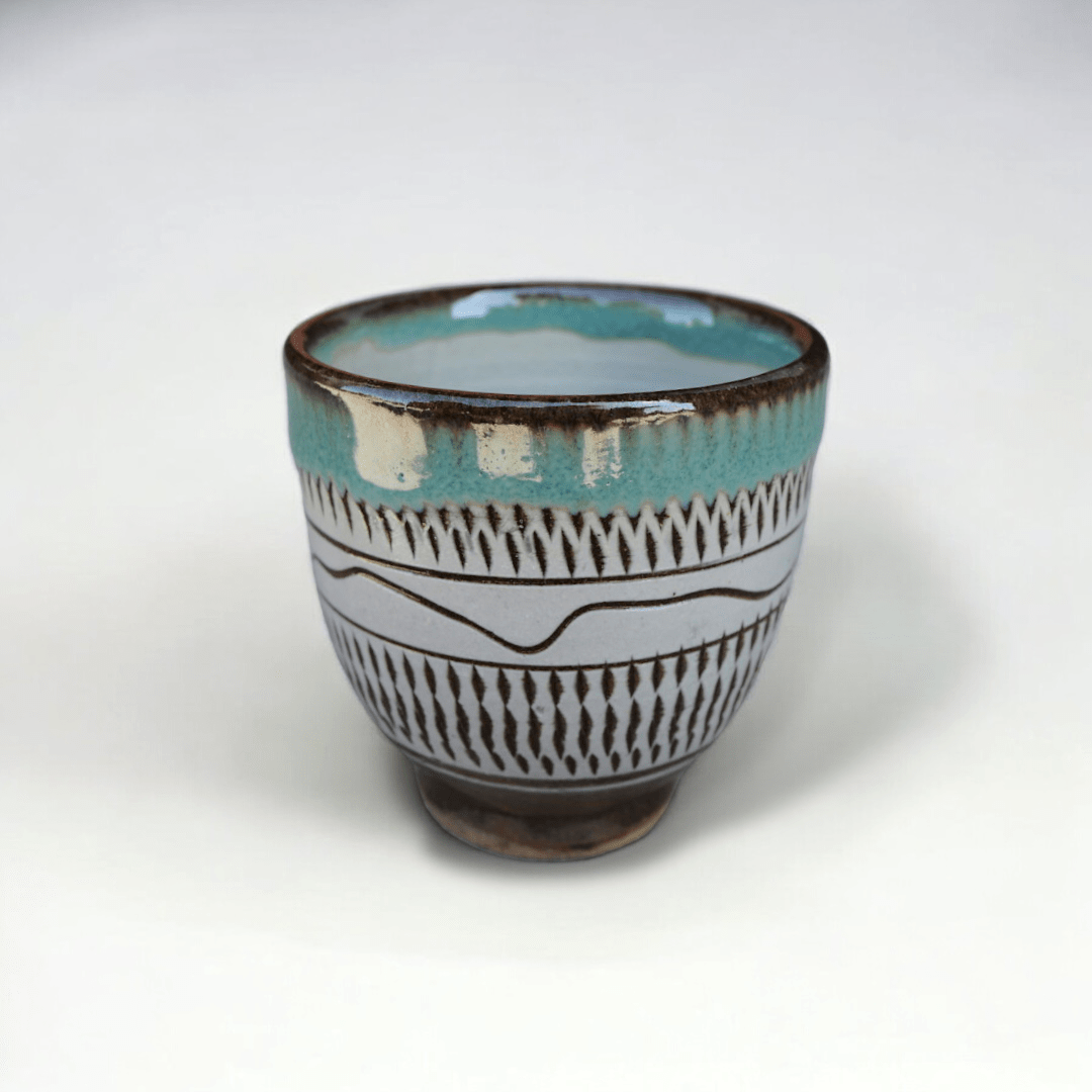 Small Blue Tobi - Ganna Teacup - Tea and Whisk