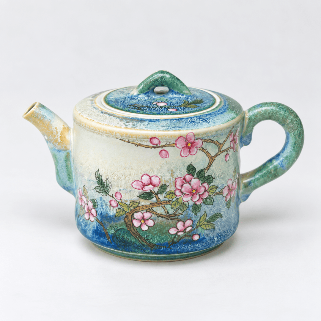 Spring Frost Blossom -Handcrafted Jingdezhen Teapot 150ml - Tea and Whisk