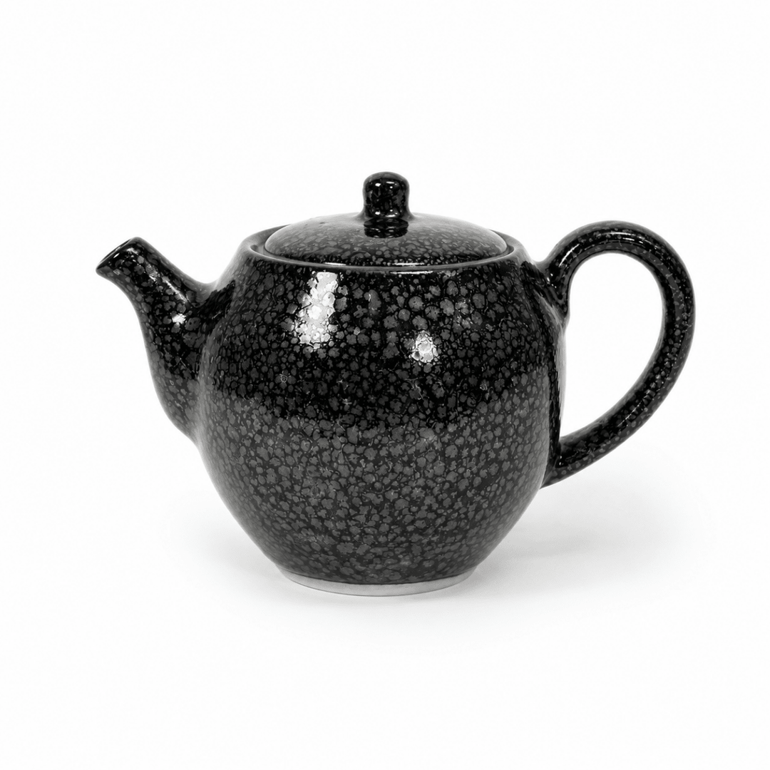 Starlight Tenmoku -Japanese Kyoto Kyusu Teapot - Tea and Whisk