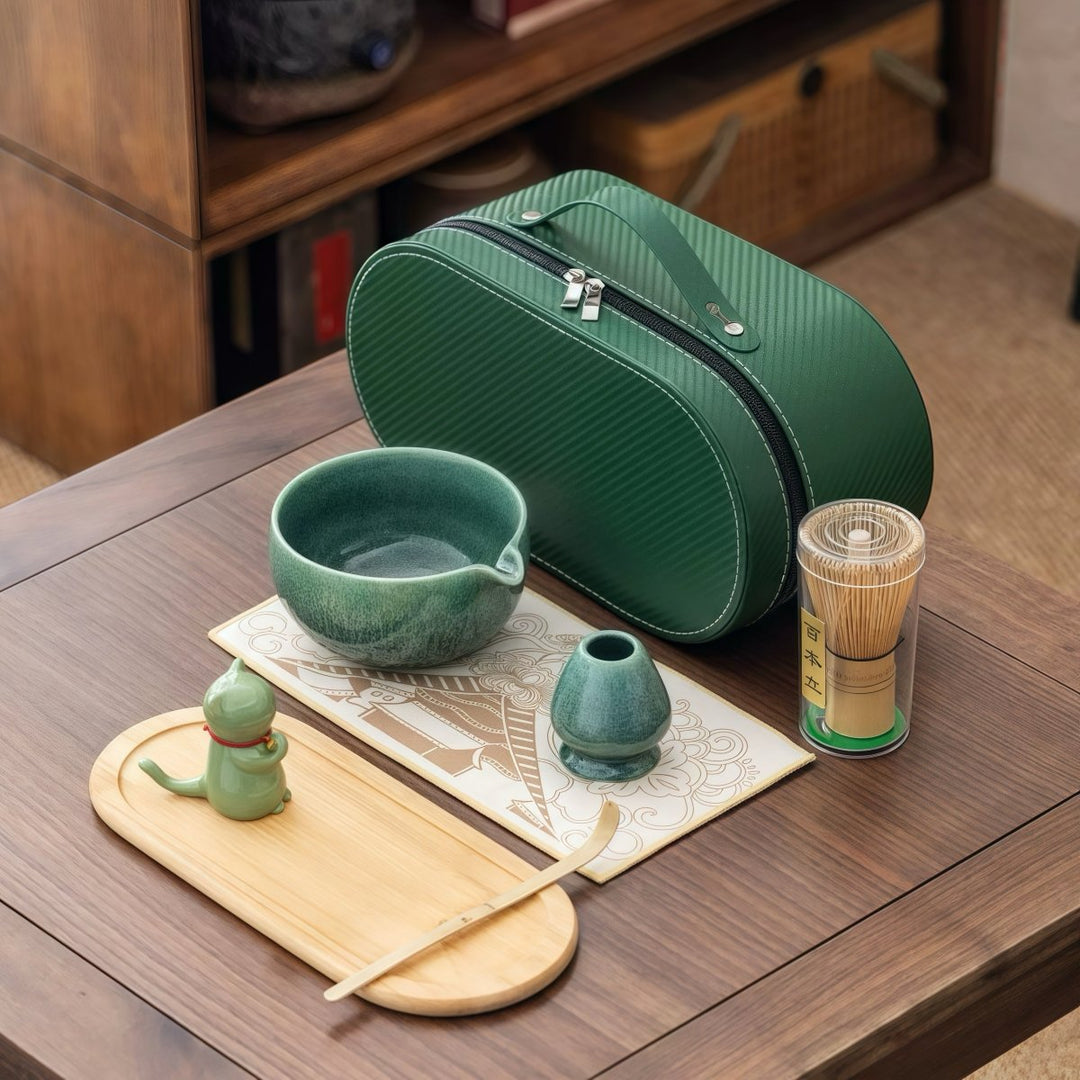 Sunrise Gradient Matcha Travel Set With Top-Grade Ceremonial Matcha - Tea and Whisk