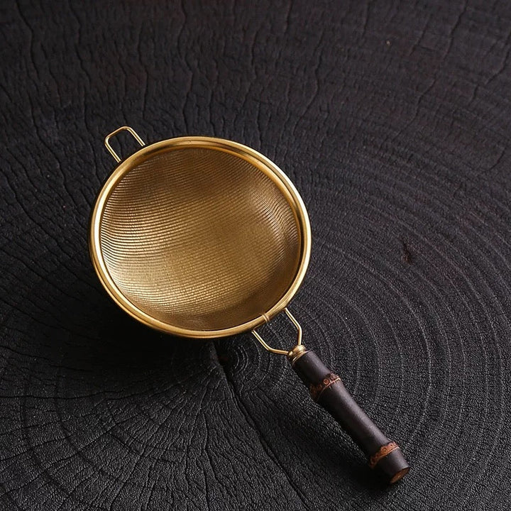 Superfine Gongfu Tea Strainer with Bamboo Handle - Tea and Whisk