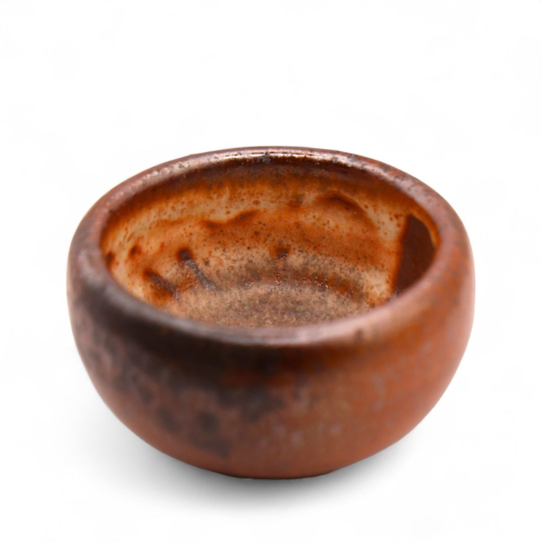 Taiwanese Handmade Wood - Fired Ceramic Teacup - Amber Eclipse - Tea and Whisk