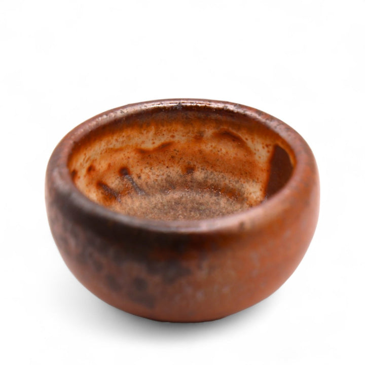 Taiwanese Handmade Wood - Fired Ceramic Teacup - Amber Eclipse - Tea and Whisk