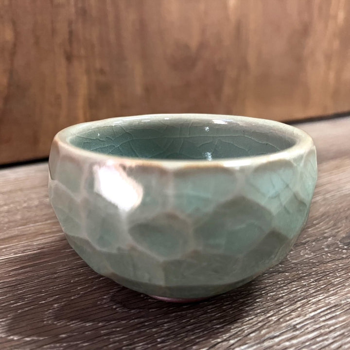 Taiwanese Handmade Wood - fired Ceramic Teacup - Ice Cracked Blue - Tea and Whisk