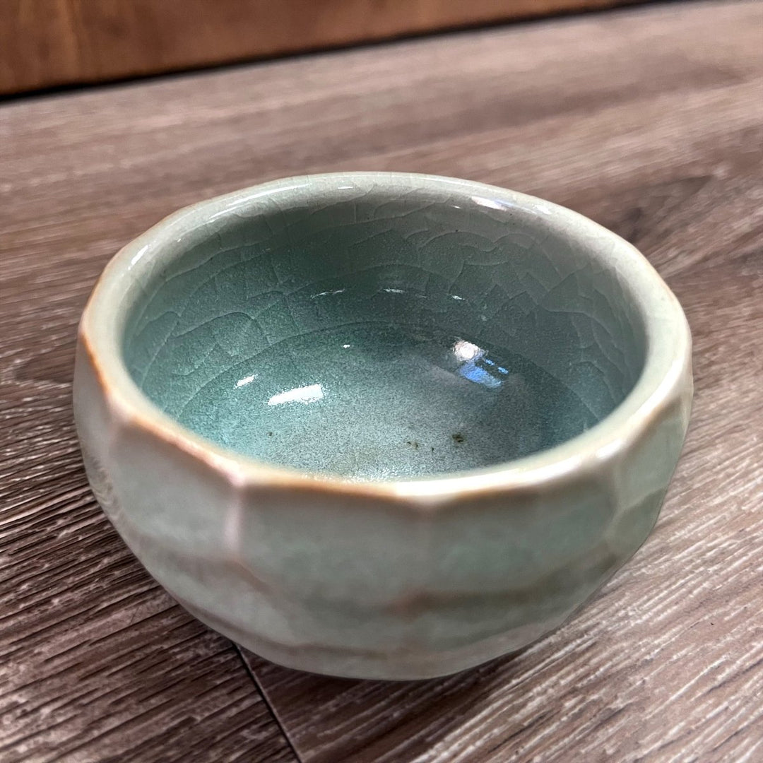 Taiwanese Handmade Wood - fired Ceramic Teacup - Ice Cracked Blue - Tea and Whisk