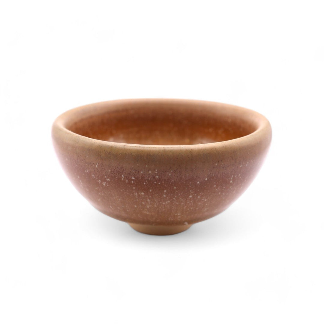 Taiwanese Handmade Wood - Fired Ceramic Teacup - Speckled Earth - Tea and Whisk