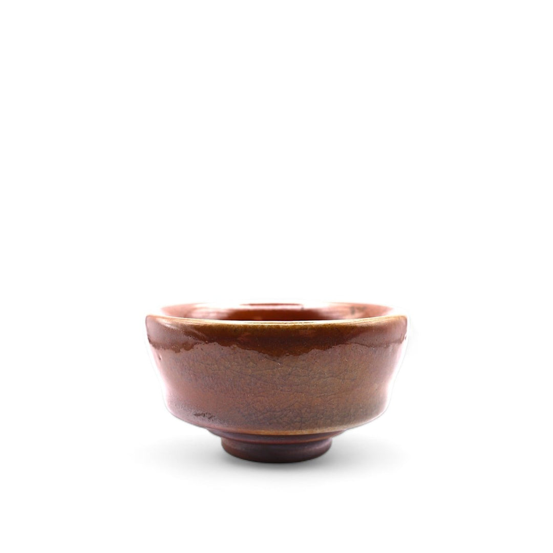 Taiwanese Handmade Wood - Fired Teacup - Burnt Sienna - Tea and Whisk