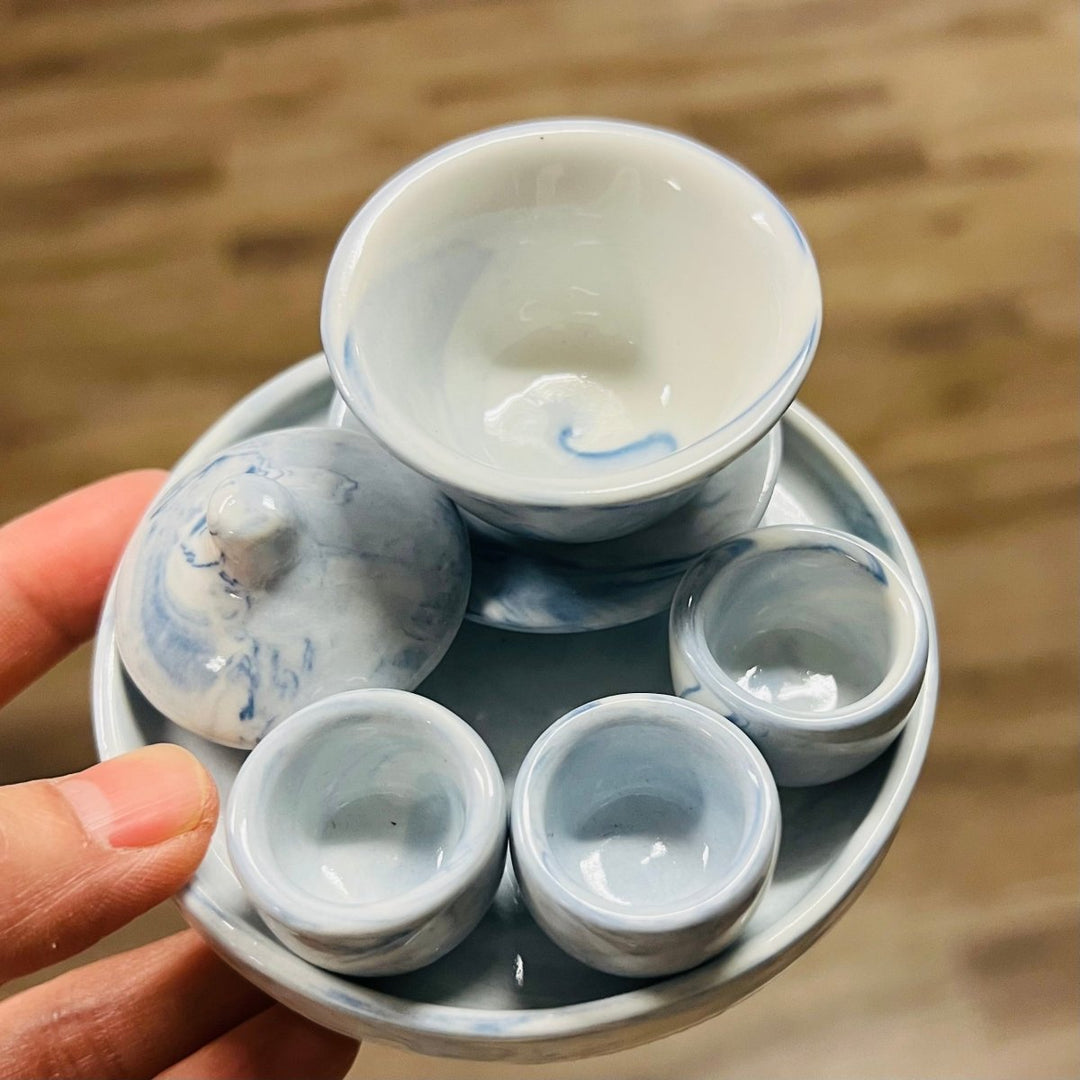 Tea Pet - Mini Red Clay Gaiwan Set for Fun - Tea and Whisk