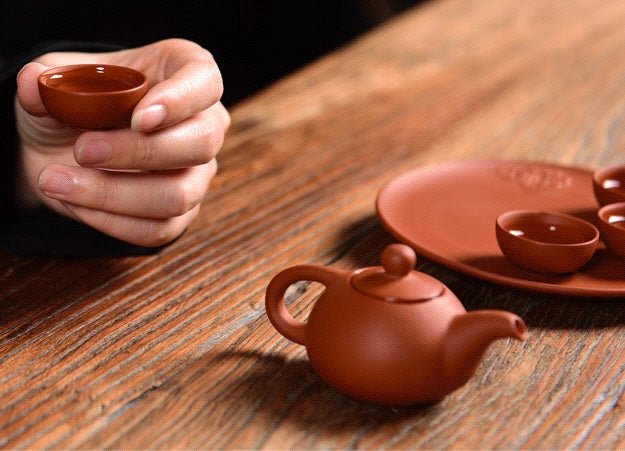 Tea Pet - Mini Red Clay Tea Set for Fun - Tea and Whisk