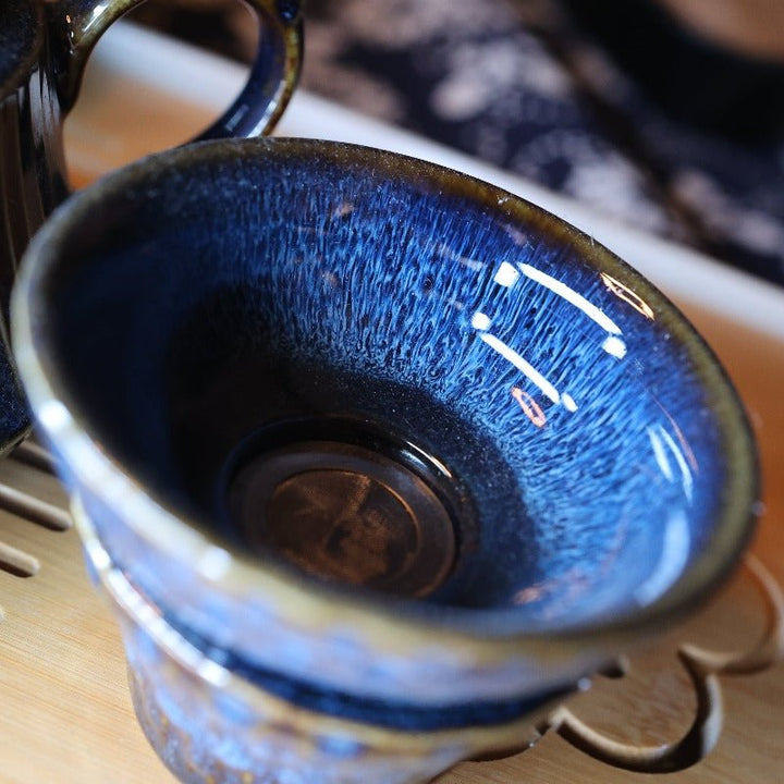 The Celestial Blue Gongfu Tea Experience Set - Tea and Whisk