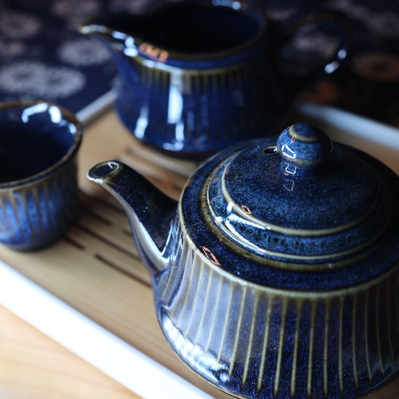 The Celestial Blue Gongfu Tea Experience Set - Tea and Whisk