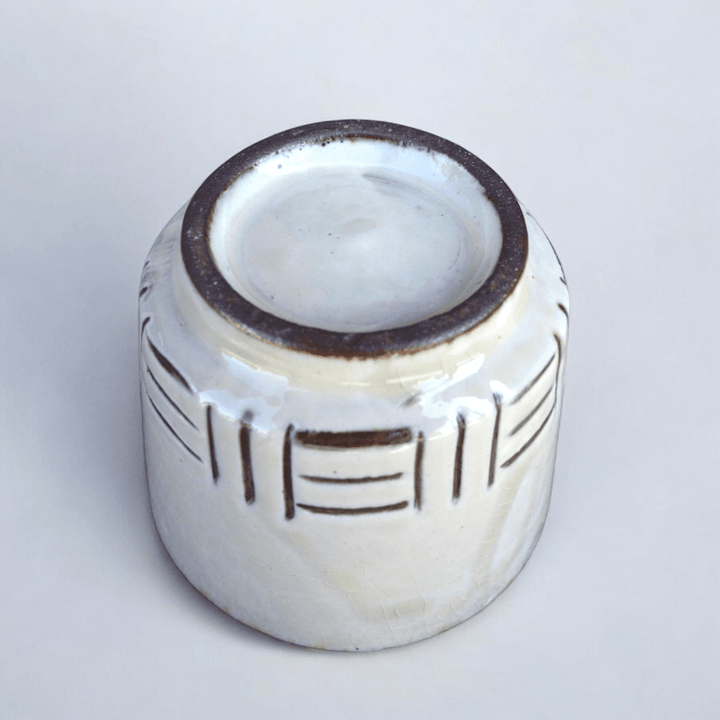 Toho Village Hand - Carved Teacup - Tea and Whisk