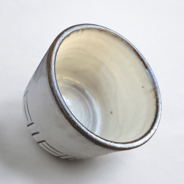 Toho Village Hand - Carved Teacup - Tea and Whisk