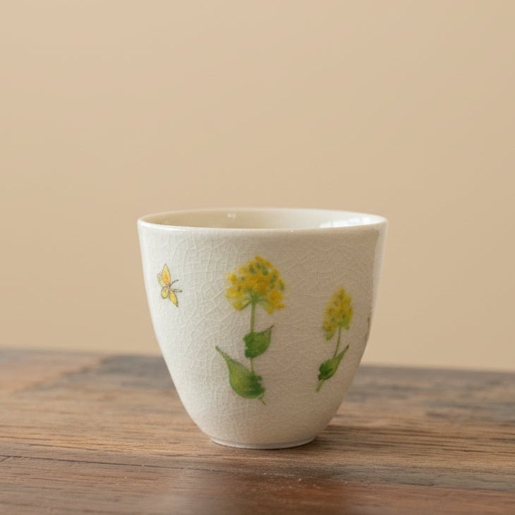 Tohomura Handpainted Japanese Kyusu Teapot - Hanagokoro Collection - Tea and Whisk