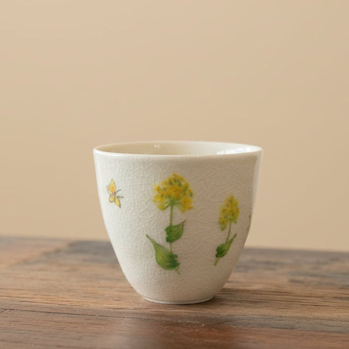 Tohomura Handpainted Japanese Kyusu Teapot - Hanagokoro Collection - Tea and Whisk