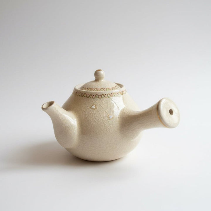 Tohomura Handpainted Japanese Kyusu Teapot - Hanagokoro Collection - Tea and Whisk
