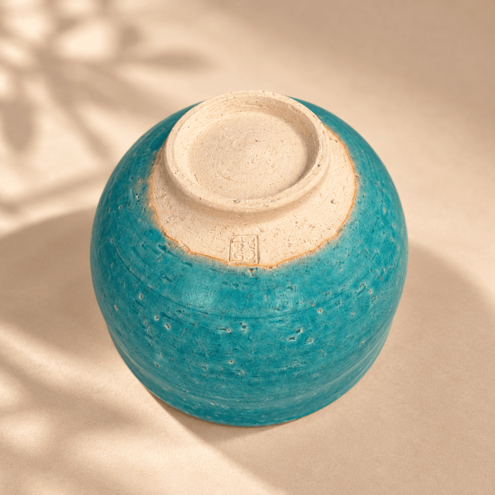 Turquoise Serenity – Handmade Shigaraki Matcha Bowl - Tea and Whisk