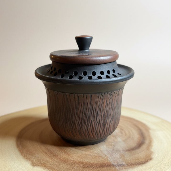 Veil of Ember Clouds - Jianshui Handmade Easy Gaiwan - Tea and Whisk