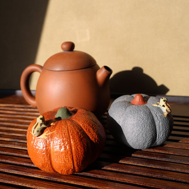 Water Spraying Gourds & Pumpkins Frog Teapet - Tea and Whisk