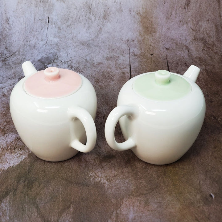 White Jade Porcelain Teapot - Tea and Whisk