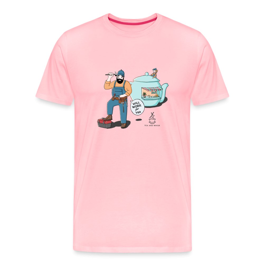 Will Work For Tea Premium T-Shirt - Tea and Whisk